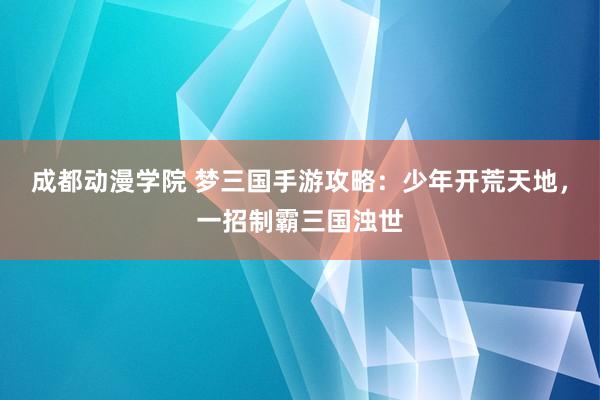 成都动漫学院 梦三国手游攻略：少年开荒天地，一招制霸三国浊世