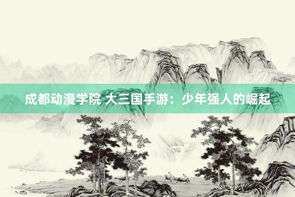 成都动漫学院 大三国手游：少年强人的崛起