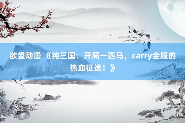 欲望动漫 《纯三国：开局一匹马，carry全服的热血征途！》