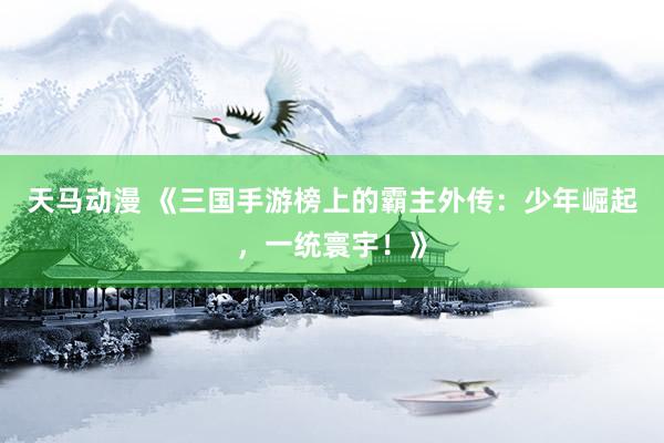 天马动漫 《三国手游榜上的霸主外传：少年崛起，一统寰宇！》