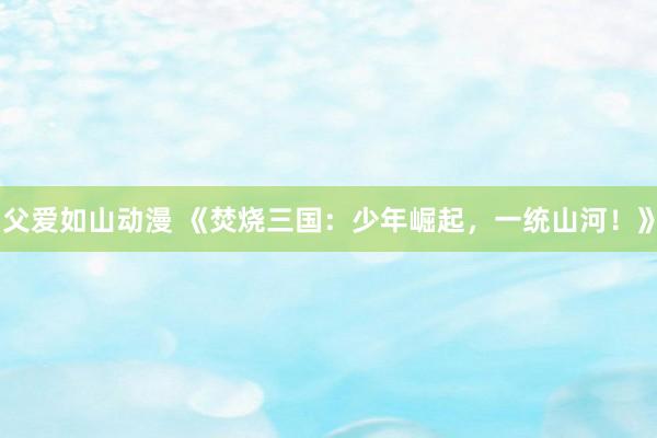 父爱如山动漫 《焚烧三国：少年崛起，一统山河！》