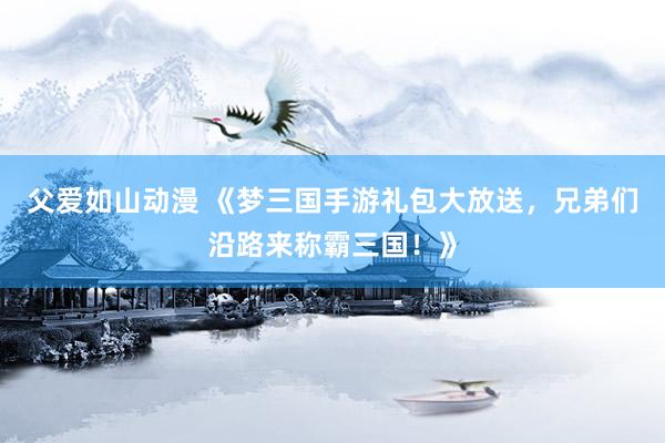 父爱如山动漫 《梦三国手游礼包大放送，兄弟们沿路来称霸三国！》