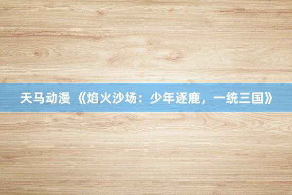 天马动漫 《焰火沙场：少年逐鹿，一统三国》
